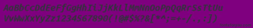 Ubuntumono Bolditalic Font – Black Fonts on Purple Background