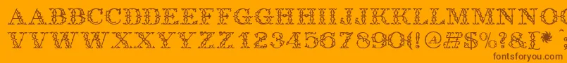 Antiq Font – Brown Fonts on Orange Background