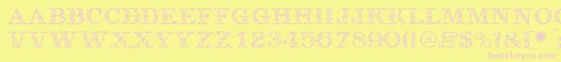 Antiq Font – Pink Fonts on Yellow Background