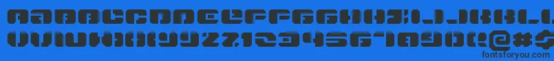 Danstargateexex Font – Black Fonts on Blue Background