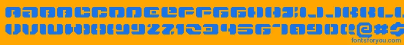 Danstargateexex Font – Blue Fonts on Orange Background