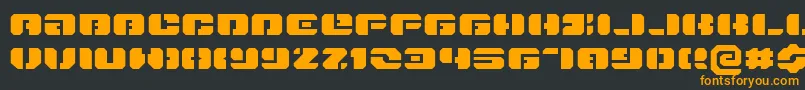 Danstargateexex Font – Orange Fonts on Black Background