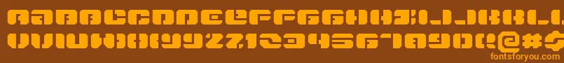 Police Danstargateexex – polices orange sur fond brun