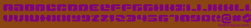 Danstargateexex Font – Purple Fonts on Brown Background