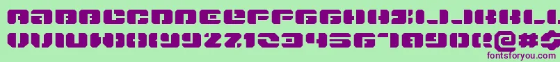 Danstargateexex Font – Purple Fonts on Green Background