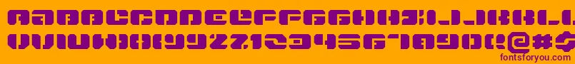 Danstargateexex Font – Purple Fonts on Orange Background