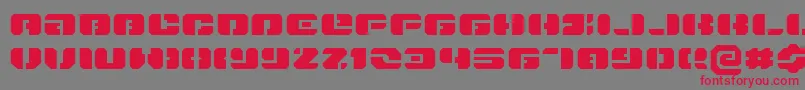 Danstargateexex-fontti – punaiset fontit harmaalla taustalla