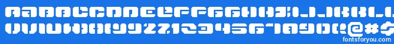 Danstargateexex Font – White Fonts on Blue Background