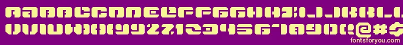 Danstargateexex Font – Yellow Fonts on Purple Background