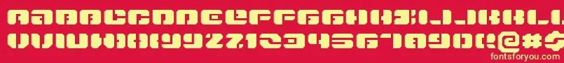 Danstargateexex Font – Yellow Fonts on Red Background