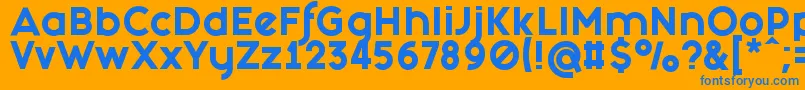 FashionFetishHeavy Font – Blue Fonts on Orange Background