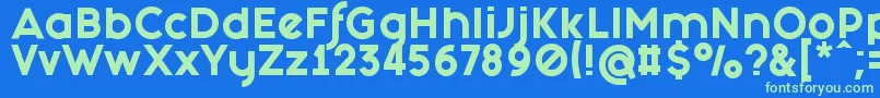 FashionFetishHeavy Font – Green Fonts on Blue Background