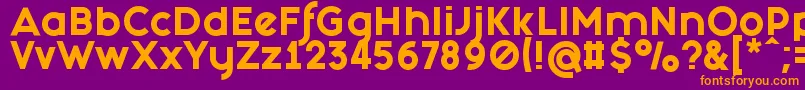 FashionFetishHeavy Font – Orange Fonts on Purple Background