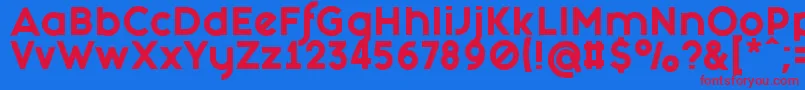 FashionFetishHeavy Font – Red Fonts on Blue Background