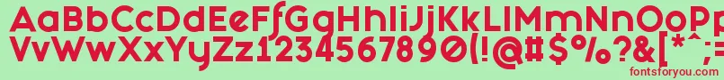 FashionFetishHeavy-Schriftart – Rote Schriften auf grünem Hintergrund