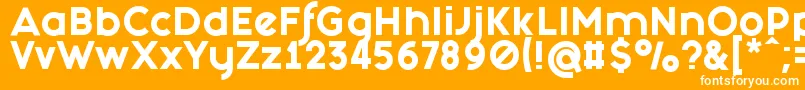 FashionFetishHeavy Font – White Fonts on Orange Background