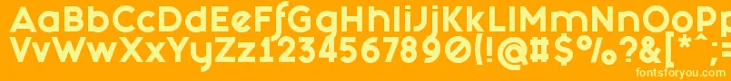 FashionFetishHeavy Font – Yellow Fonts on Orange Background