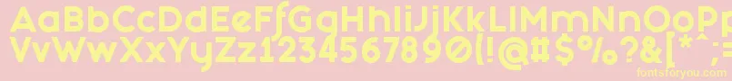 FashionFetishHeavy Font – Yellow Fonts on Pink Background