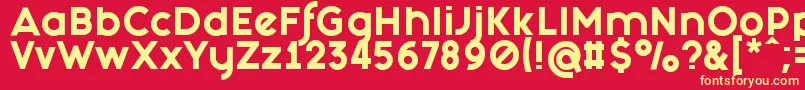 FashionFetishHeavy-Schriftart – Gelbe Schriften auf rotem Hintergrund