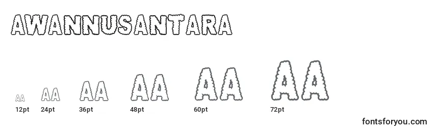 Größen der Schriftart AwanNusantara