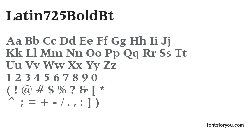 Schriftart Latin725BoldBt – Alphabet, Zahlen, spezielle Symbole