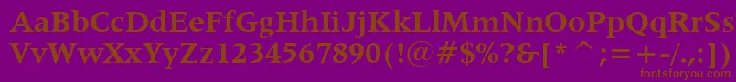 Latin725BoldBt Font – Brown Fonts on Purple Background