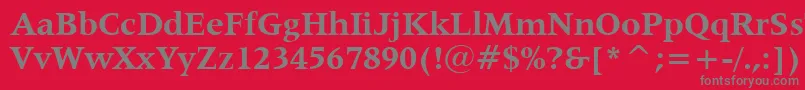 Latin725BoldBt Font – Gray Fonts on Red Background