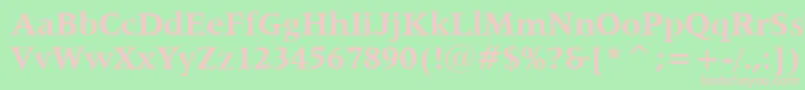 Latin725BoldBt Font – Pink Fonts on Green Background