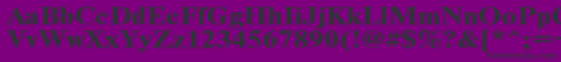 Timeset120b Font – Black Fonts on Purple Background