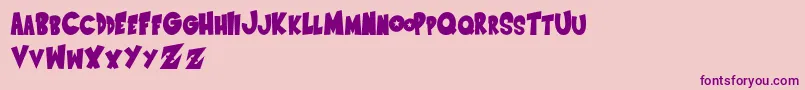 SaiyanSansRightOblique Font – Purple Fonts on Pink Background