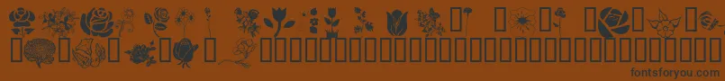 fuente Wmflowers1 – Fuentes Negras Sobre Fondo Marrón