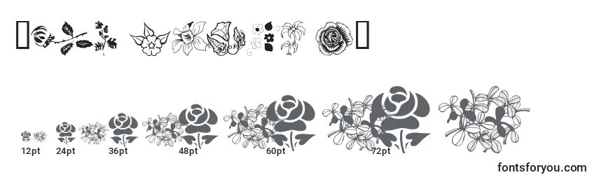 Размеры шрифта Wmflowers1