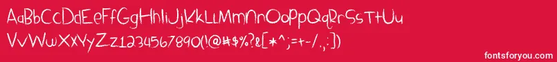 BmdSandboxMelodrama Font – White Fonts on Red Background