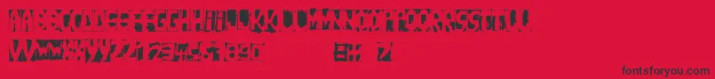 Шрифт Handnegativ – чёрные шрифты на красном фоне