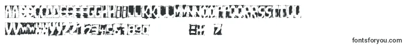 Handnegativ-fontti – rikkinäiset fontit