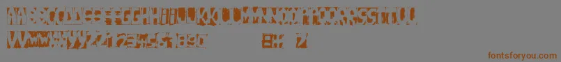 Handnegativ Font – Brown Fonts on Gray Background