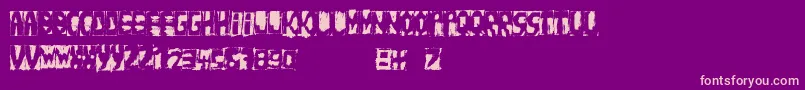 Handnegativ Font – Pink Fonts on Purple Background