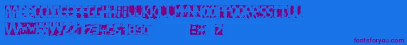 Handnegativ Font – Purple Fonts on Blue Background
