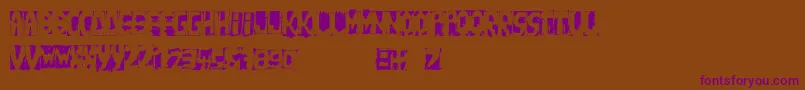 Handnegativ Font – Purple Fonts on Brown Background