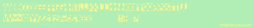 Handnegativ Font – Yellow Fonts on Green Background