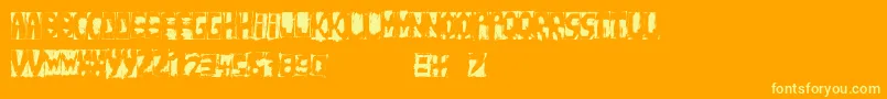 Шрифт Handnegativ – жёлтые шрифты на оранжевом фоне