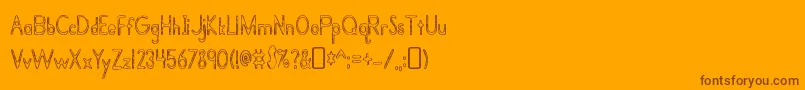 Fonte BramaleabeautyRegular – fontes marrons em um fundo laranja