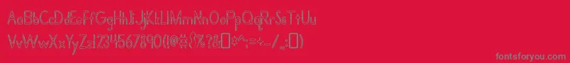 BramaleabeautyRegular Font – Gray Fonts on Red Background