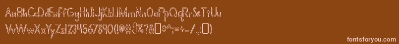 BramaleabeautyRegular Font – Pink Fonts on Brown Background