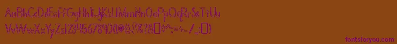 BramaleabeautyRegular Font – Purple Fonts on Brown Background