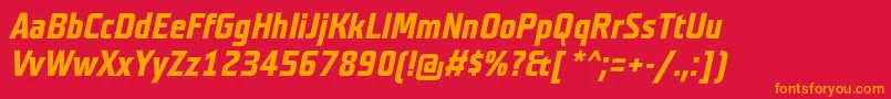 TeutonnormalBolditalic Font – Orange Fonts on Red Background