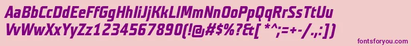TeutonnormalBolditalic Font – Purple Fonts on Pink Background