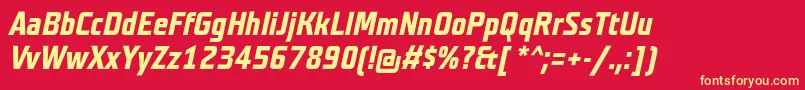 TeutonnormalBolditalic Font – Yellow Fonts on Red Background