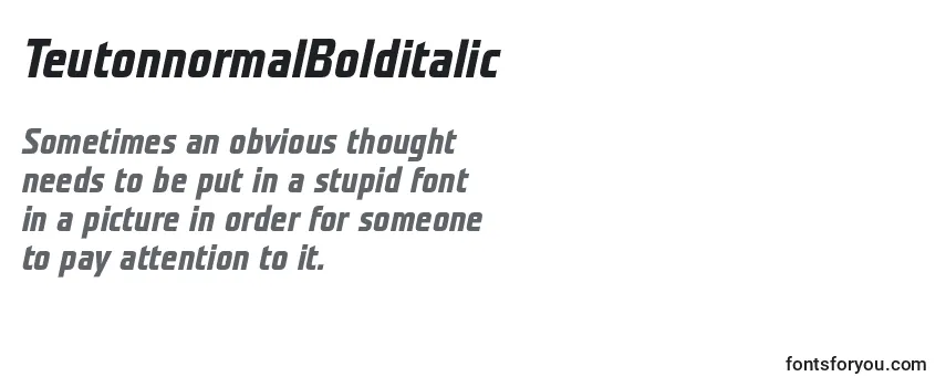 TeutonnormalBolditalic Font