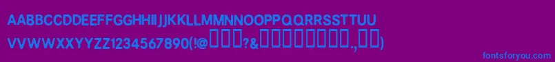 Cheesepizza Font – Blue Fonts on Purple Background